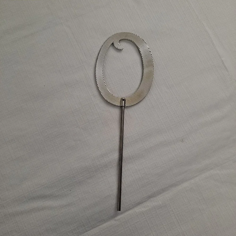 Wedding Cake Topper O Monogram Letter Silver Metal